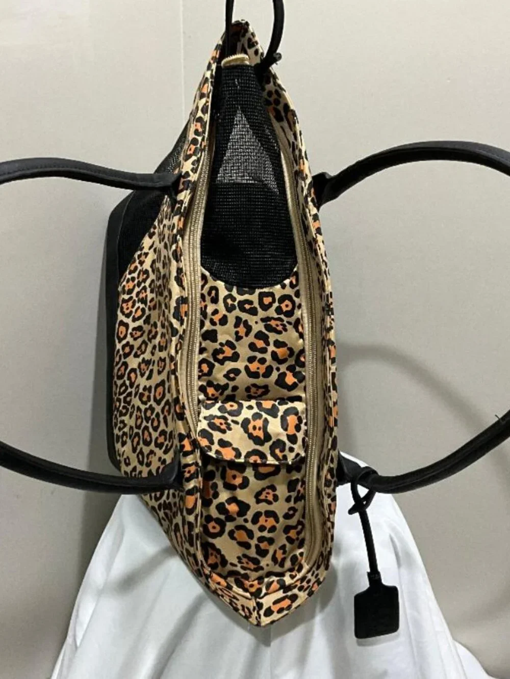 Pet Gear leopard vinyl & mesh small Dog & Cat Carrier Bag NWOT